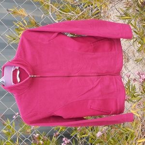 IZOD Berry Pink Polyester Zip Up Jacket, Size M